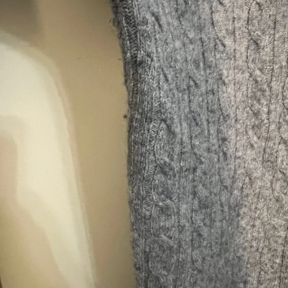 JACK‎ WILLS The Marlow 100% Merino Wool Grey Cable Knit Jumper Sweater, Sz XL